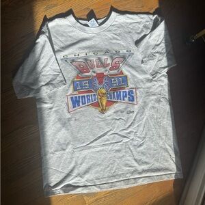 Vintage Chicago Bulls World Champs Gray T-Shirt
